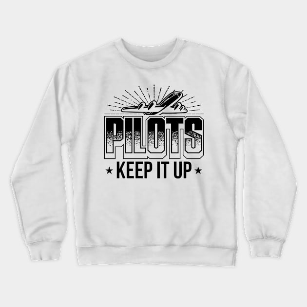 Pilot T-shirt for Aviation & Airplane Lovers Crewneck Sweatshirt by phoxydesign